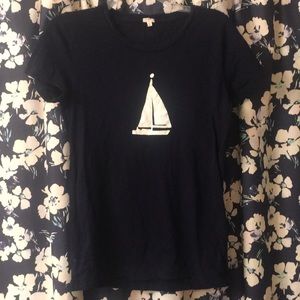 J Crew Factory navy blue sailboat t-shirt